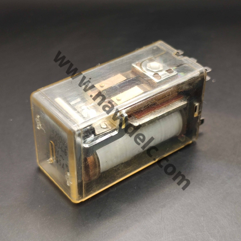 رله شیشه‌ای 220VAC پایه سوکتی 2 کنتاکت 5آمپر Siemens V23005-A0004-B104
